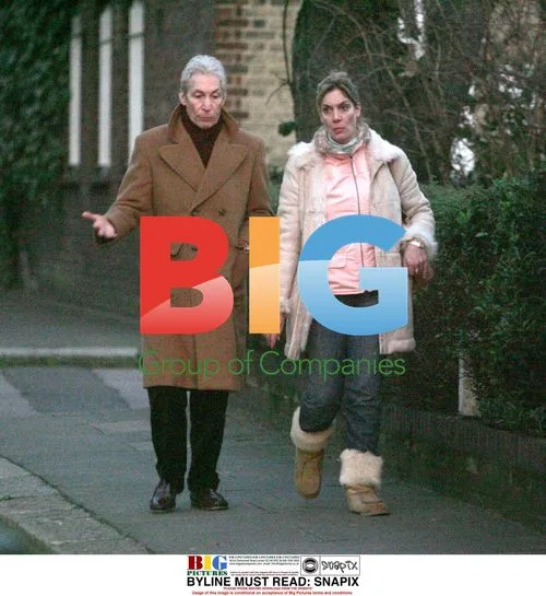 Charlie Watts and Daughter Walk in London