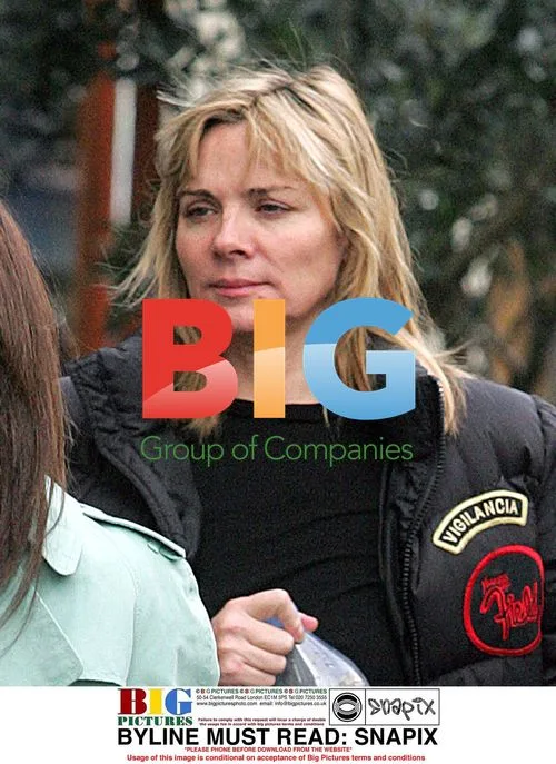 Kim Cattrall outside London beauty salon