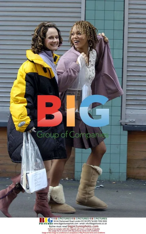 Actresses on set of Cutting It