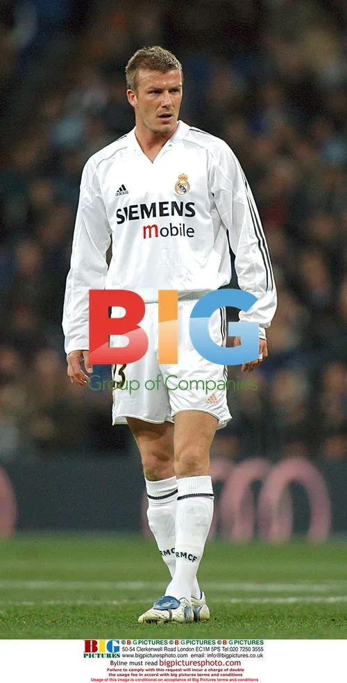 David Beckham in Real Madrid vs Mallorca Match