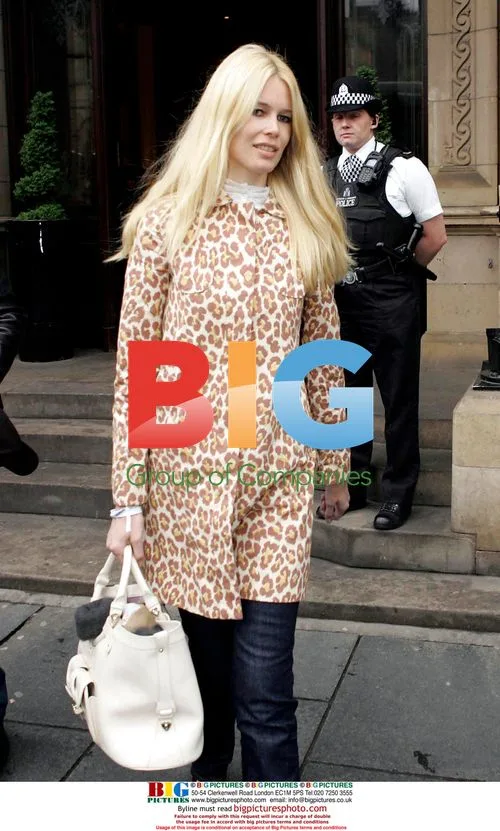 Claudia Schiffer Leaving Balmoral Hotel