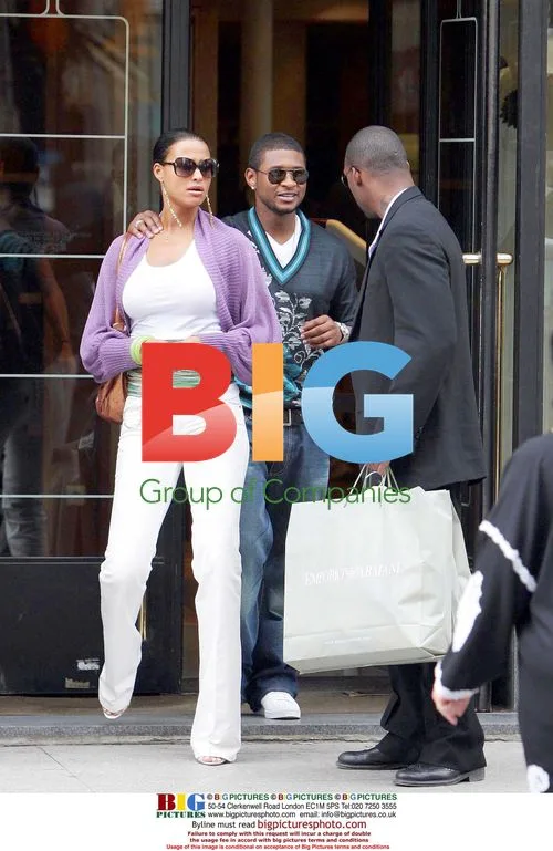 Usher and Eishia Brightwell in Paris