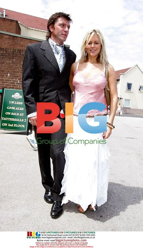 Abi Titmuss and Lee Sharp at Football Furlong Event