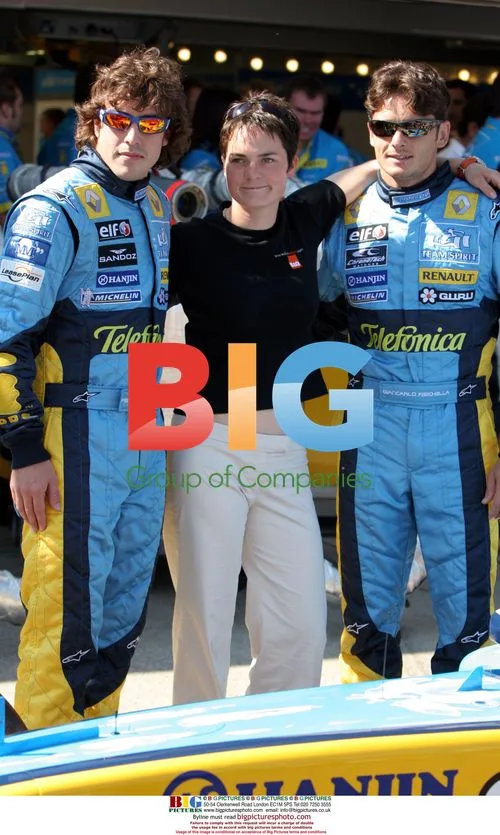 Alonso, MacArthur & Fisichella at Silverstone