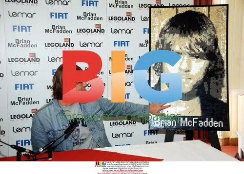 Lemar and Brian McFadden Unveil Lego Mosaics