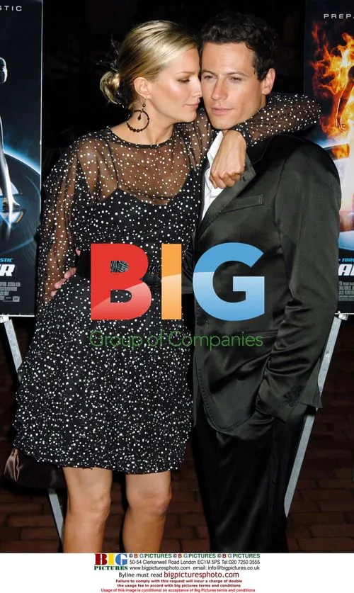 Actors IOAN GRUFFUDD and ALICE EVANS at 'Fantastic Four' Premiere