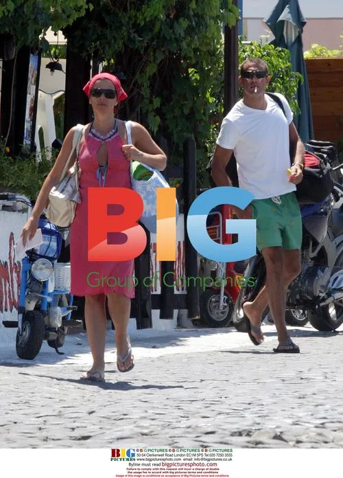 Annabella Sciorra on holiday in Ponza, Italy