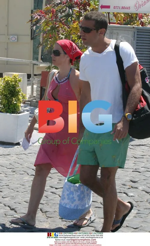 Annabella Sciorra on holiday in Ponza, Italy