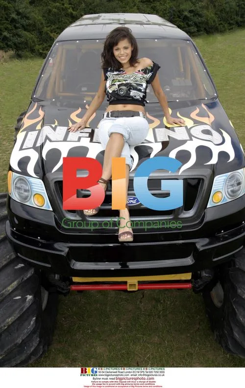 Model Jerri Bryne with 'Inferno' Monster Truck
