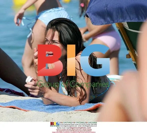 Claire Forlani on the beach in France