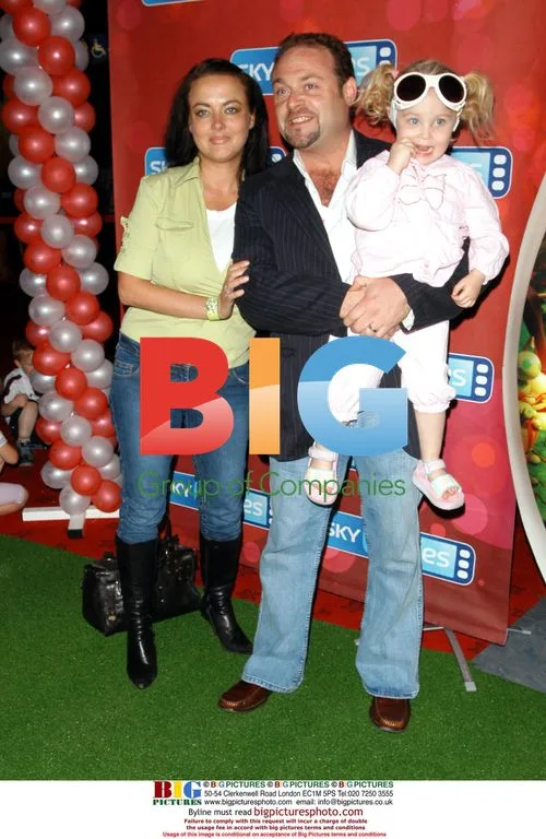 John Thompson and family at Charlie and the Chocolate Factory premiere