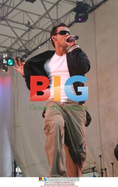 Singer Ben Adams on stage at 'Live in the City'