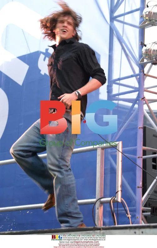 Singer Nick Atkinson on stage at Live in the City