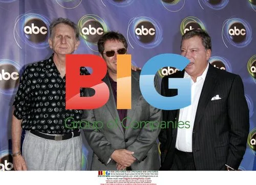 Actors Spader, Auberjonois, and Shatner at ABC Party
