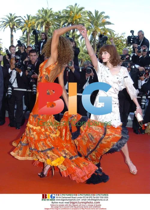Noemie Lenoir and Milla Jovovitch at 'Three Burials' Cannes Premiere