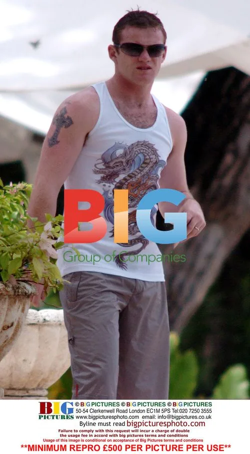 Wayne Rooney and Coleen Mcloughlin at Caribbean Beach