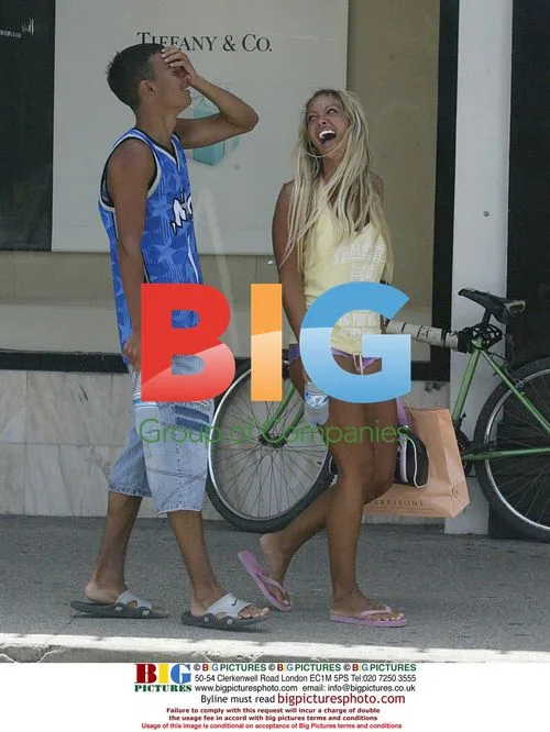 Jodie Marsh and Kenzie go shopping in Caribbean