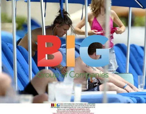 Wayne Rooney and Coleen McLoughlin at Caribbean beach