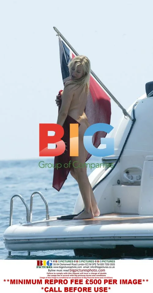 Abi Titmuss Sunbathing on Yacht