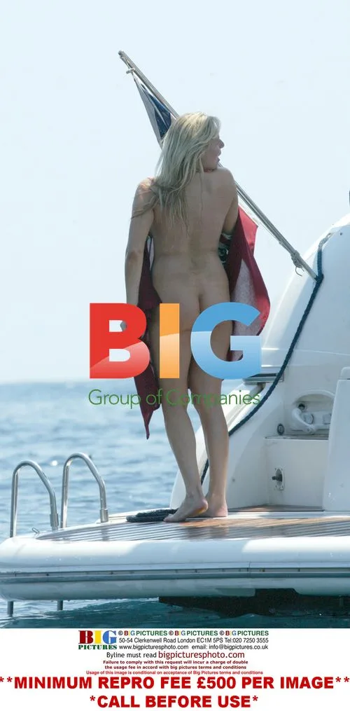 Abi Titmuss on Yacht in France