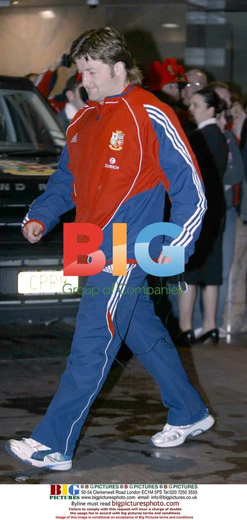 British & Irish Lions rugby team depart hotel in Wellington