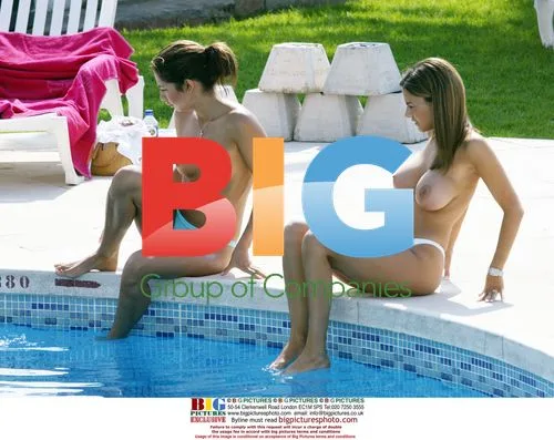 Glamour Girls Relax by Pool