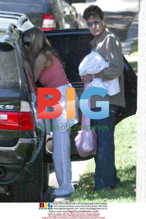 Charlie Sheen and Denise Richards with Lola