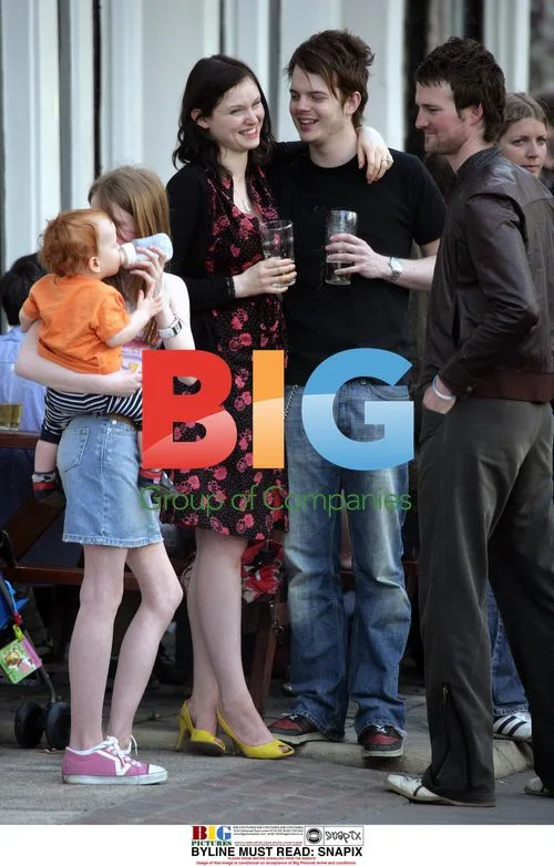 Singer Sophie Ellis Bextor with family in London
