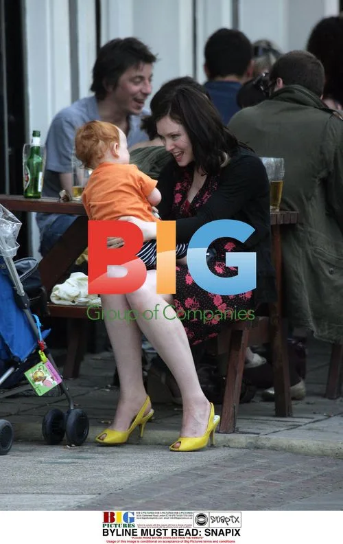 Singer Sophie Ellis Bextor with son and fiance