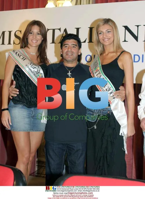 Diego Maradona at Miss Italia Beauty Contest