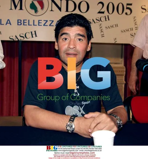 Diego Maradona at Miss Italia Jury