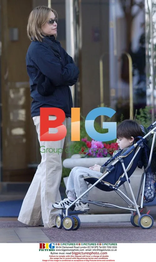 Calista Flockhart and son Liam in Vancouver