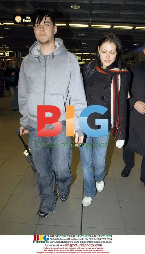 Matt Willis and Emma Griffith at Dublin Airport