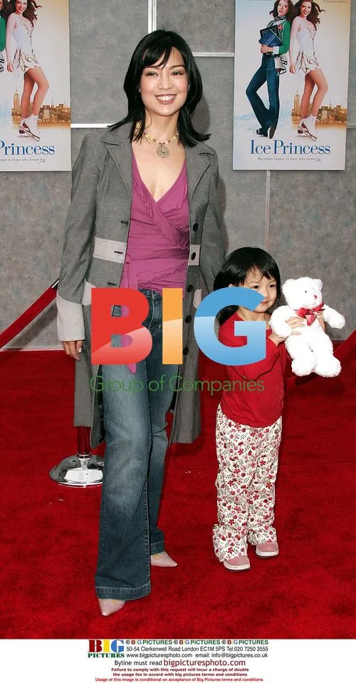 Ming Na and Daughter at Ice Princess Premiere