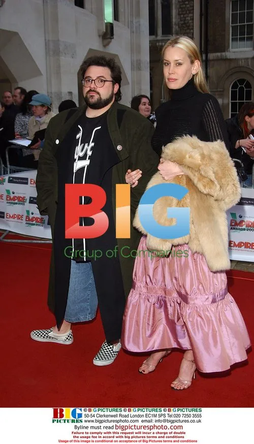Kevin Smith and Jennifer Schwalbach Smith at Sony Ericsson Empire Awards 2005