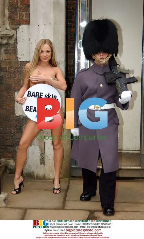 Imogen Baily Protests Against Guards' Bearskin Hats