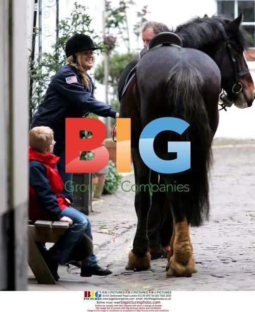 Rachel Hunter Horseback Riding in London