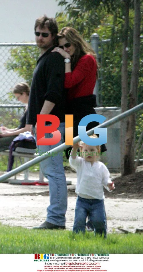 Brooke Shields and family at park