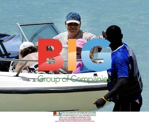 Warren Clarke on Boat Trip in Barbados