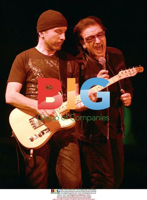Bono and The Edge of U2 onstage at Vertigo Tour