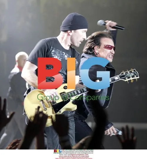 Bono and The Edge of U2 onstage in San Diego