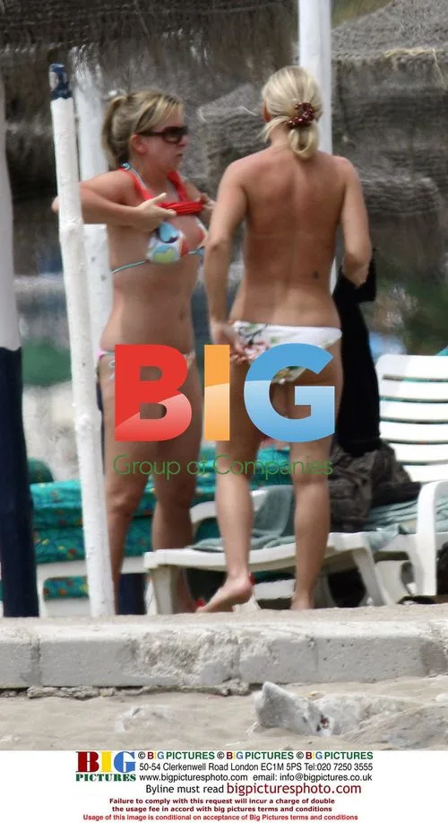 Abbie Gibson and Danielle Heath on holiday in Spain