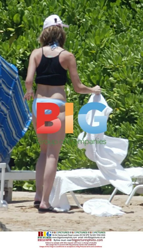 Calista Flockhart and son Liam on vacation