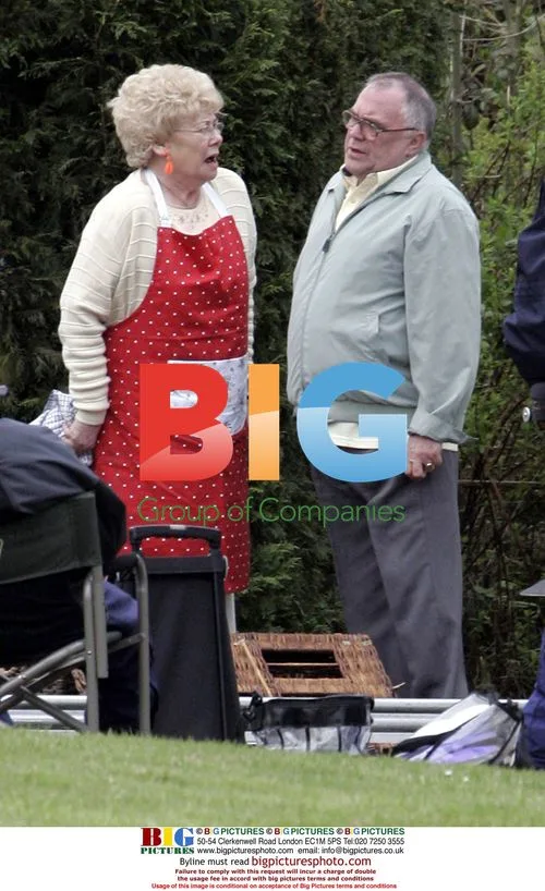 Coronation Street actors on set