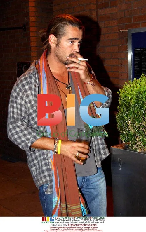 Colin Farrell Relaxing Outside Dublin Nightclub