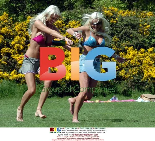 Model Emma B and Friend Frolic in the Park