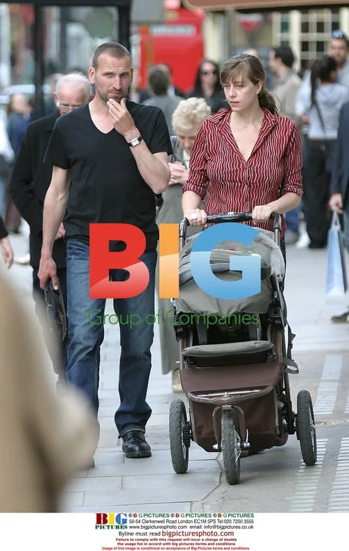 Christopher Eccleston and family out