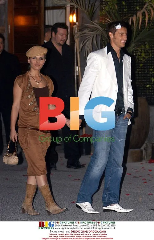 Ivan Helguera and partner at Beckham birthday