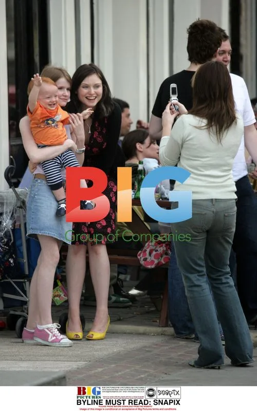 Sophie Ellis Bextor with son and fiance in West London