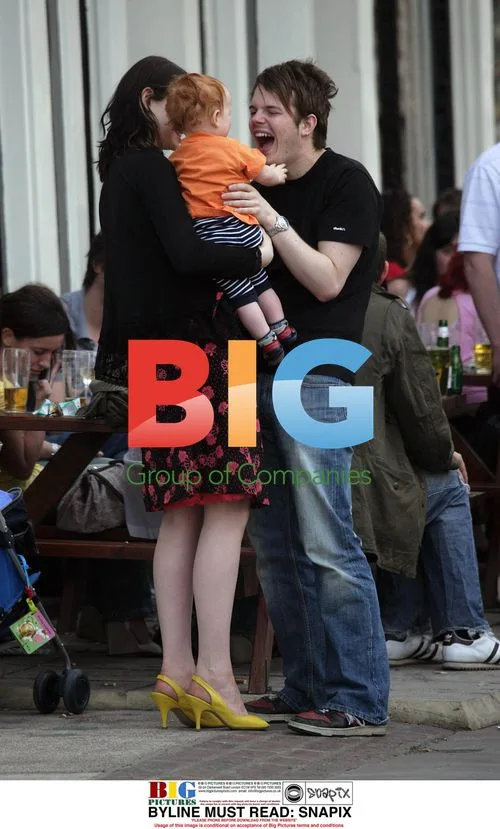 Singer Sophie Ellis Bextor with son Sonny and fiance